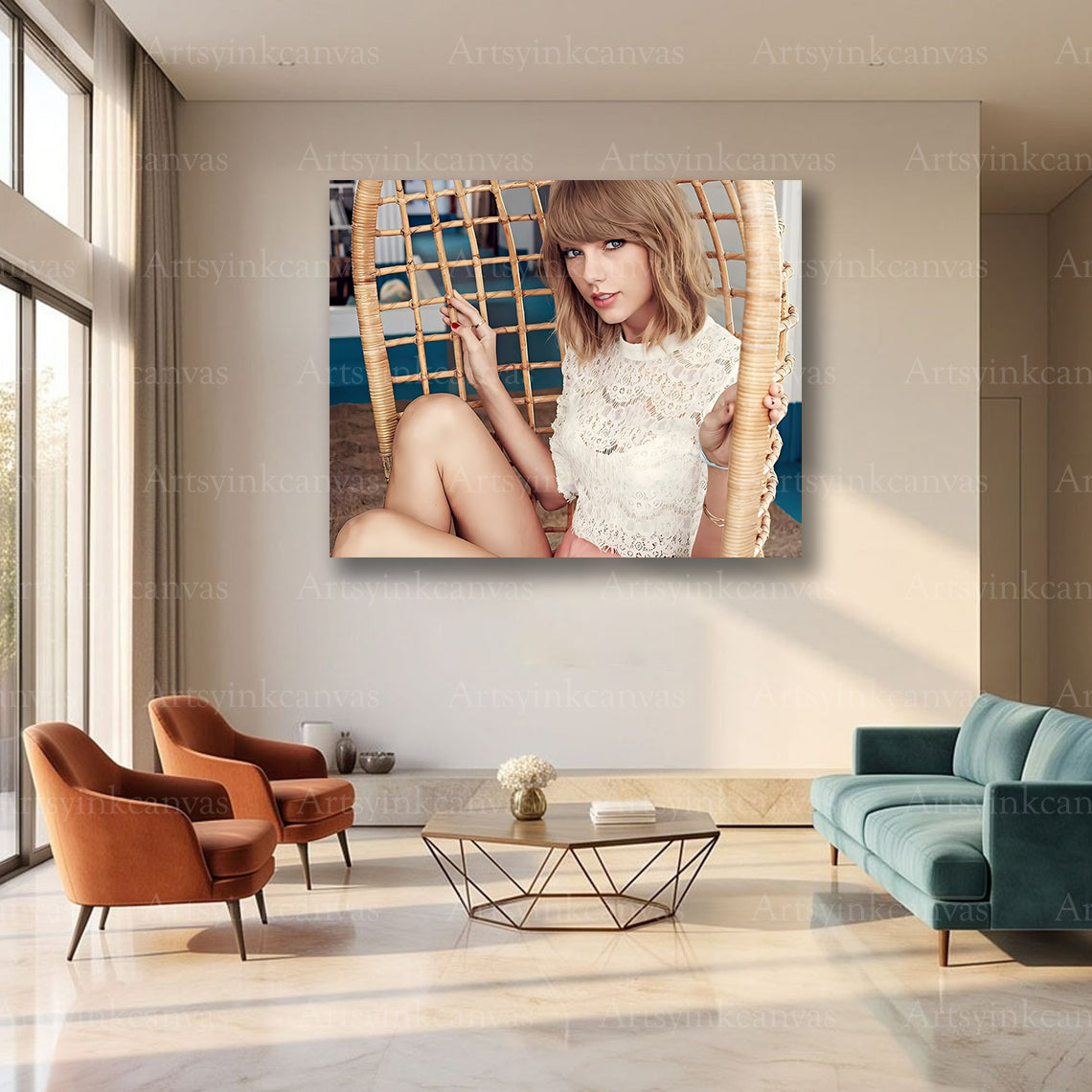 Taylor Swift glamorous canvas wall art