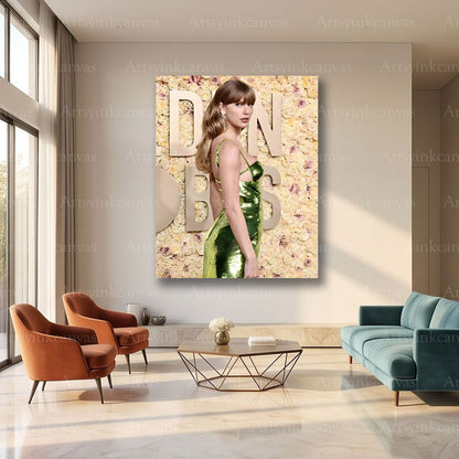 Taylor Swift iconic singer canvas art