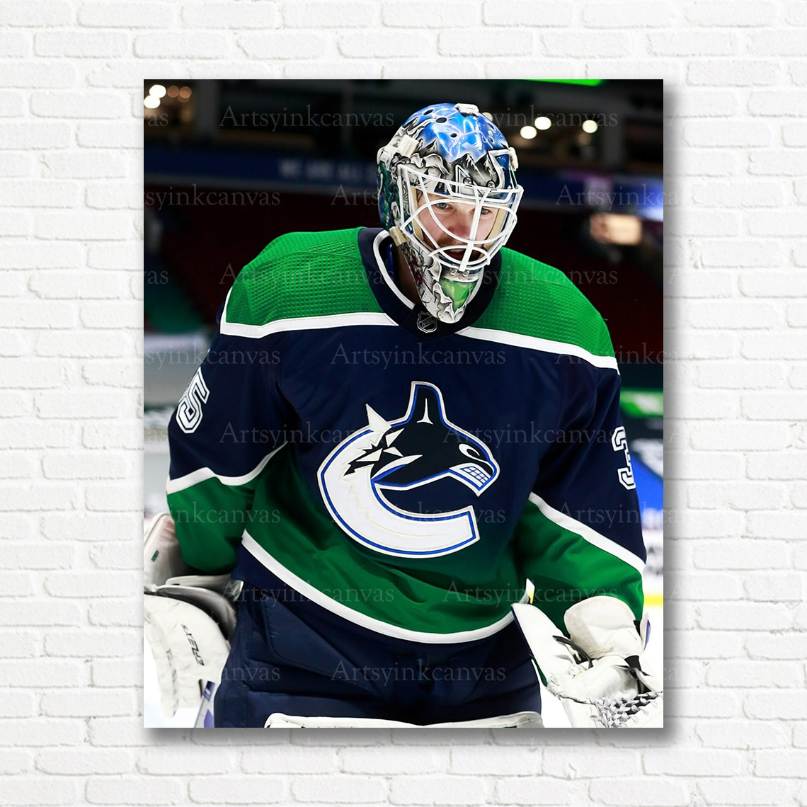 Thatcher Demko Canucks Reverse Retro canvas print