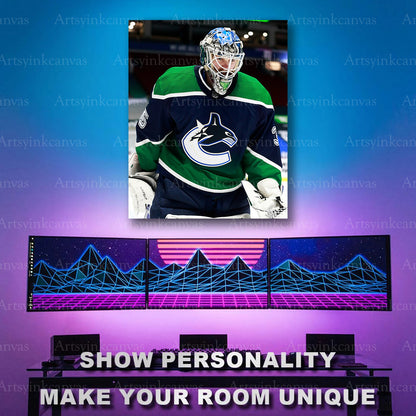 Thatcher Demko Reverse Retro hockey artwork