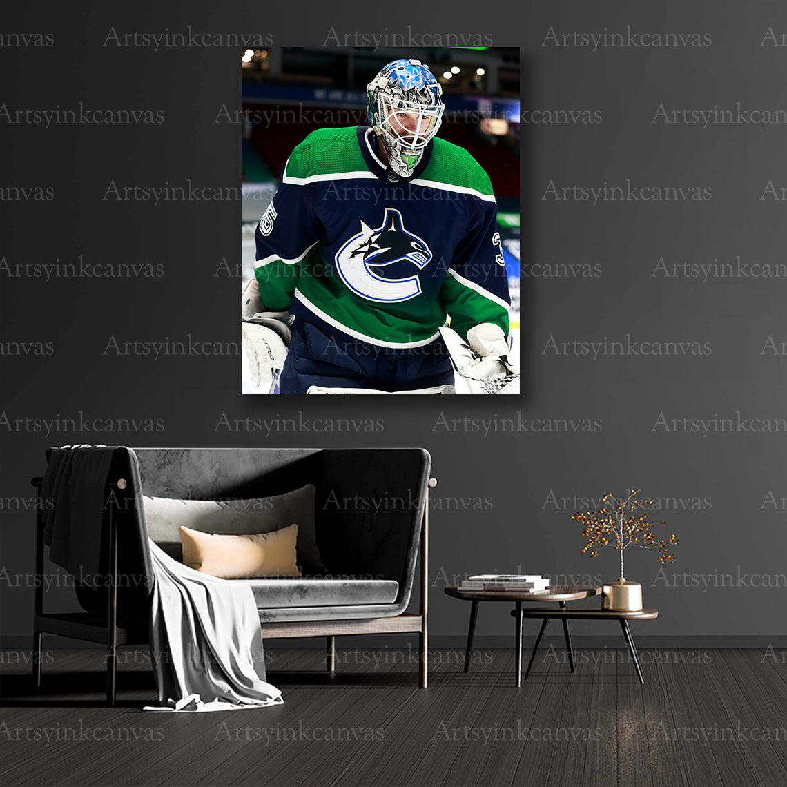 Thatcher Demko goalie collector canvas art