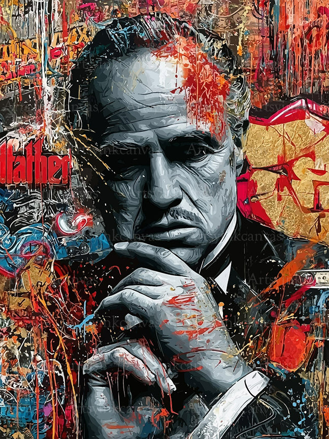 The Godfather graffiti canvas wall art