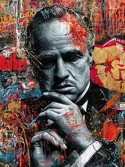 The Godfather graffiti canvas wall art
