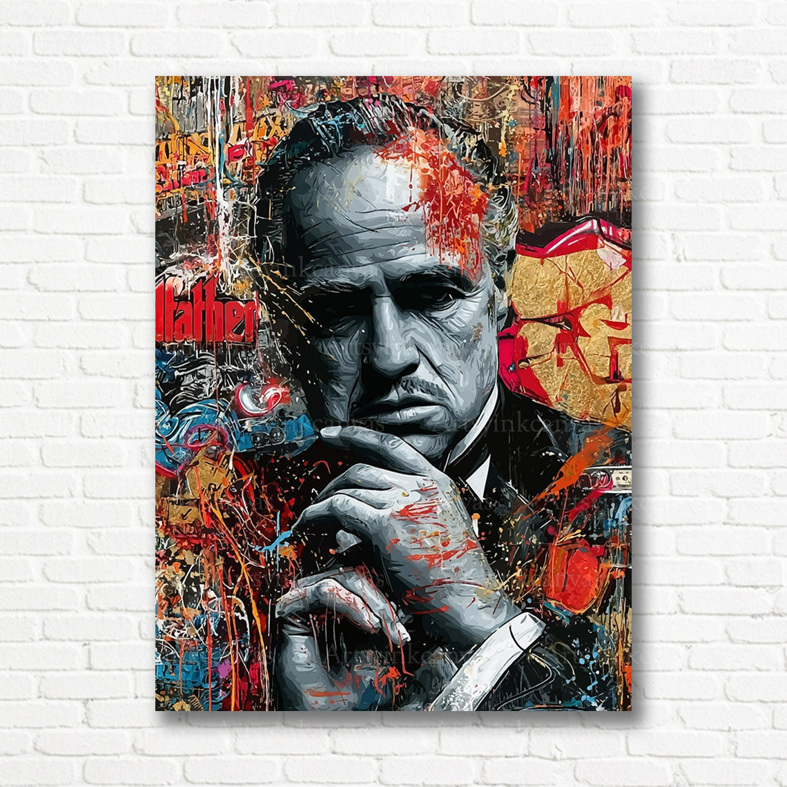 The Godfather graffiti canvas print