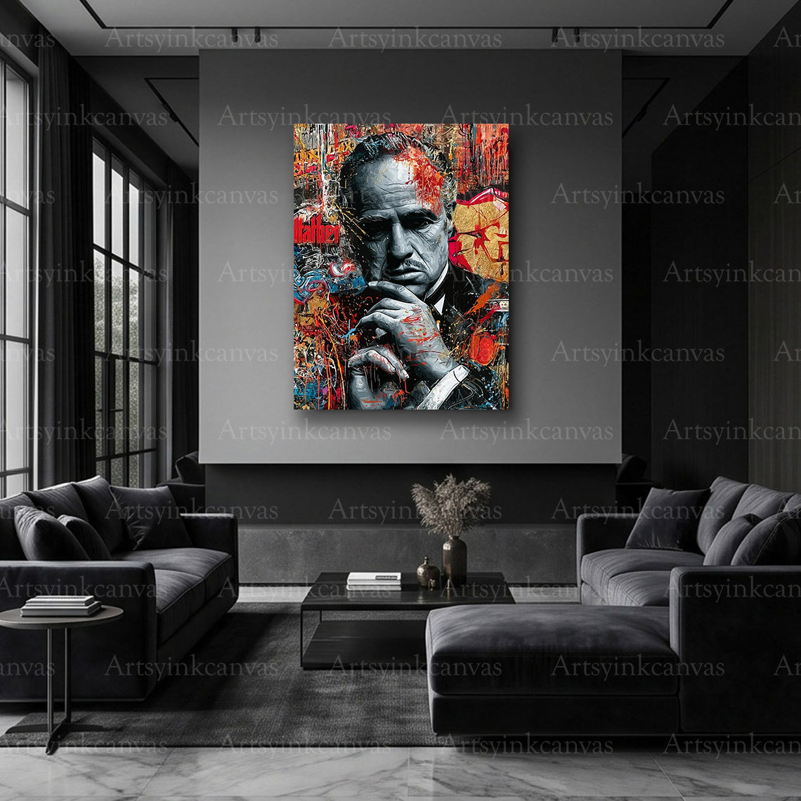 The Godfather movie graffiti artwork