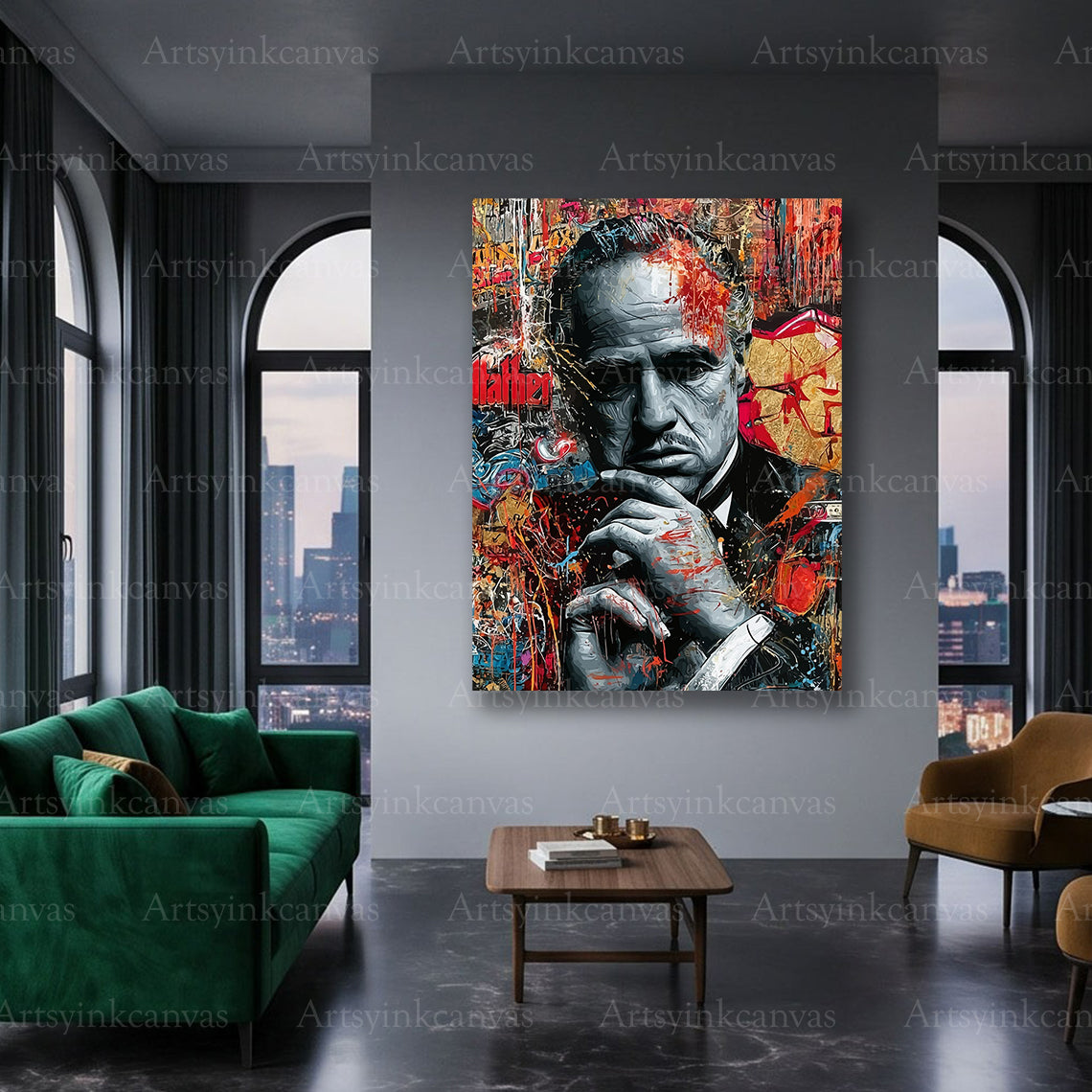 The Godfather classic film canvas art