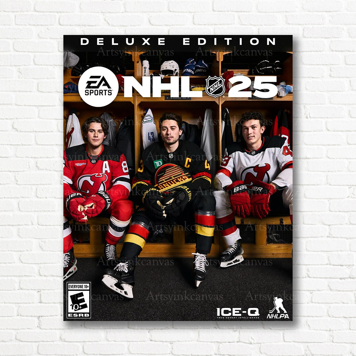 Jack Luke Quinn Hughes NHL 25 canvas print