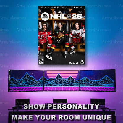 Hughes brothers New Jersey Devils Vancouver Canucks artwork