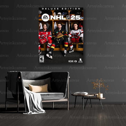 Jack Luke Quinn Hughes hockey collector canvas art