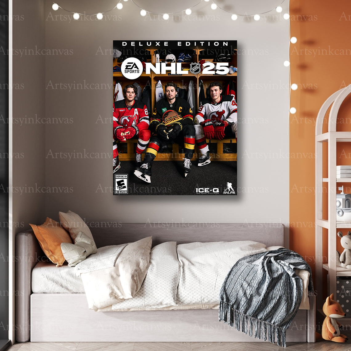 Premium Hughes brothers NHL 25 canvas wall art