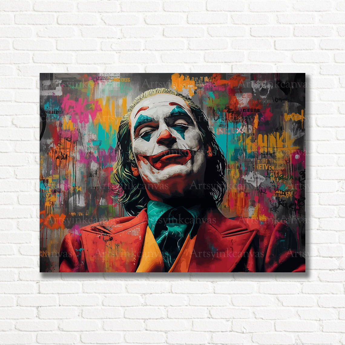 The Joker graffiti canvas print
