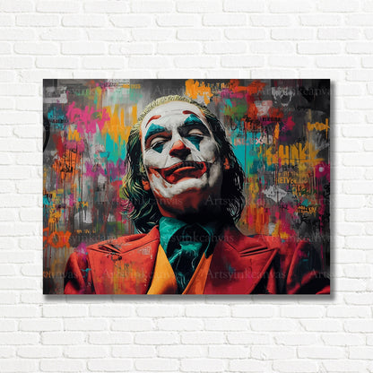 The Joker graffiti canvas print