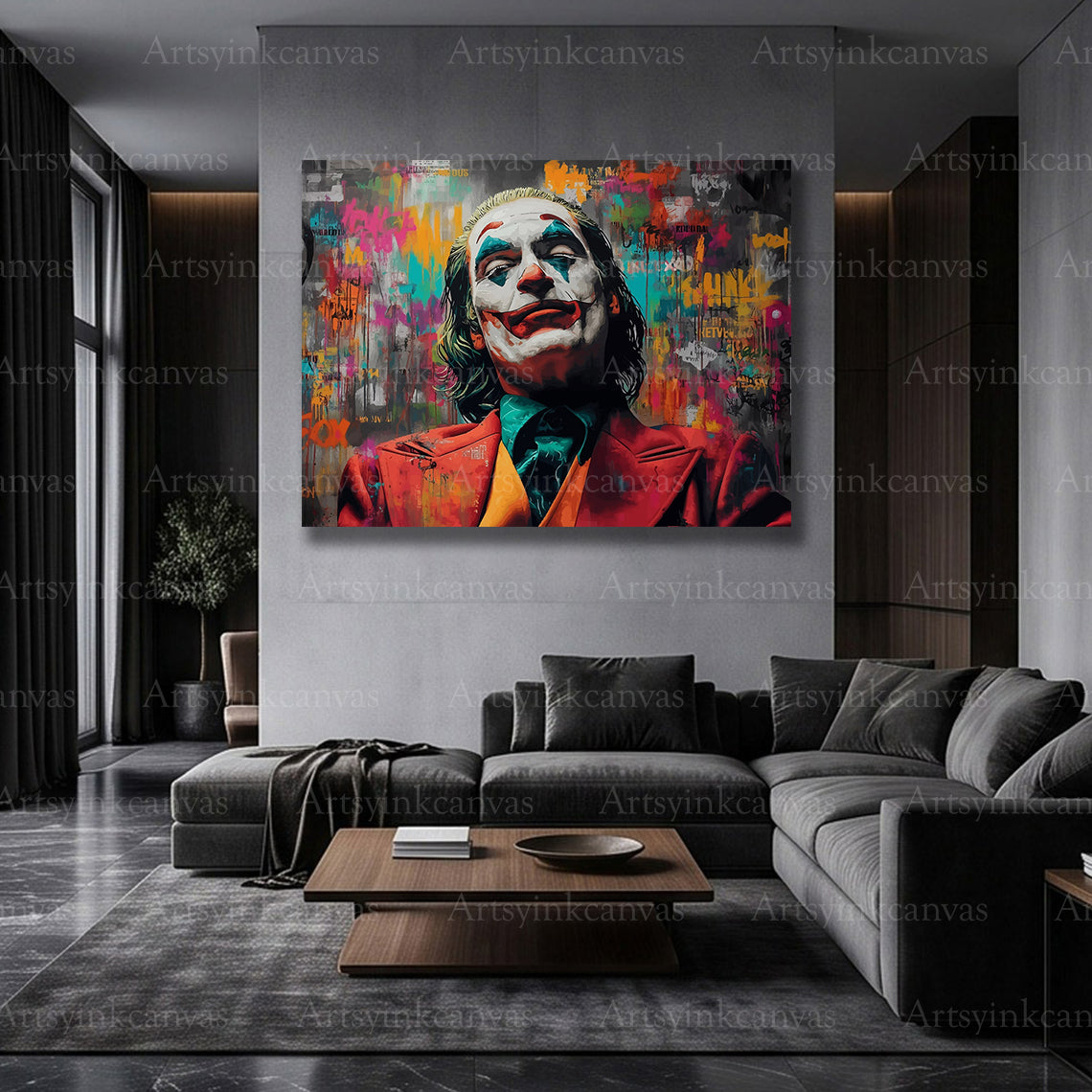 Joker comic book graffiti artwork