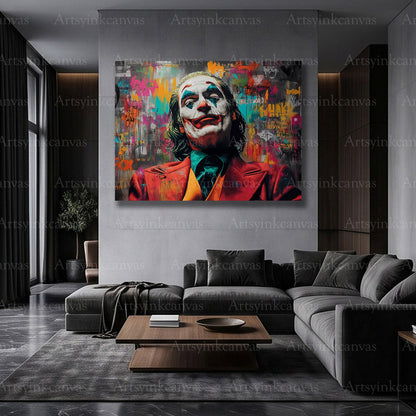 Joker comic book graffiti artwork