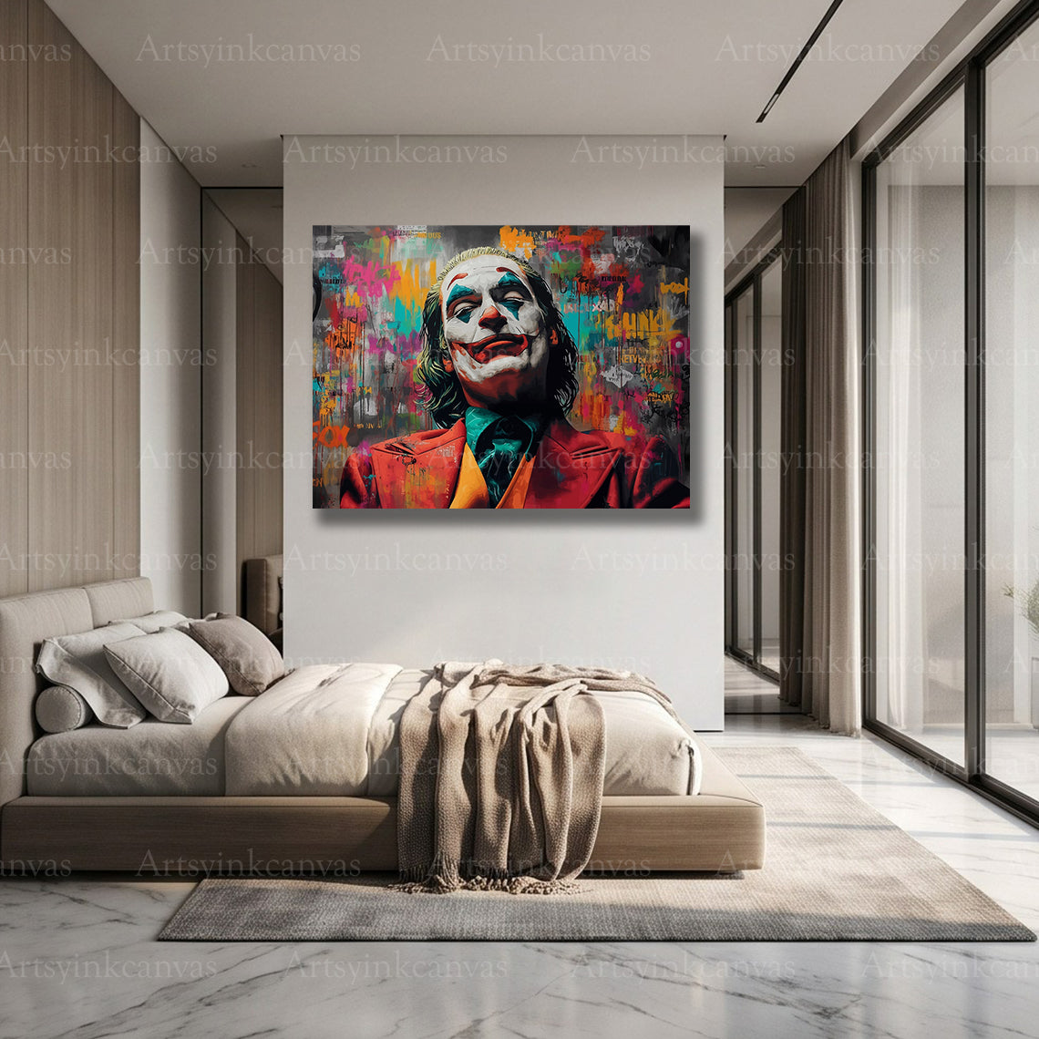 Premium Joker villain wall art