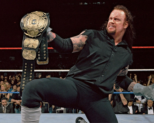 Undertaker WWE legend canvas print with championship title