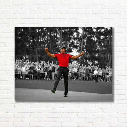Tiger Woods golf canvas artwork for USA homes