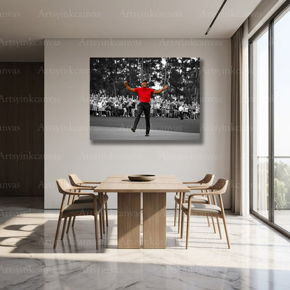 Tiger Woods golf inspired canvas artwork