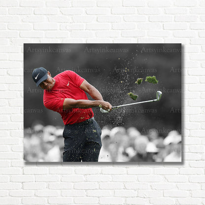 Tiger Woods championship-inspired artwork for golf fans
