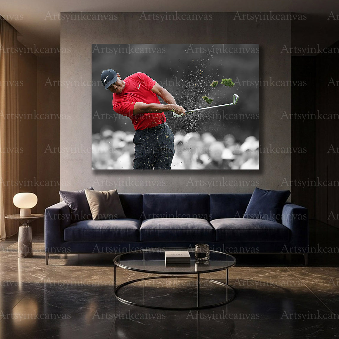 Tiger Woods golf legend wall decor for sports rooms
