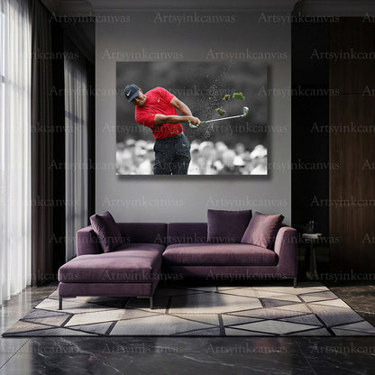 Tiger Woods premium canvas artwork for American interiors