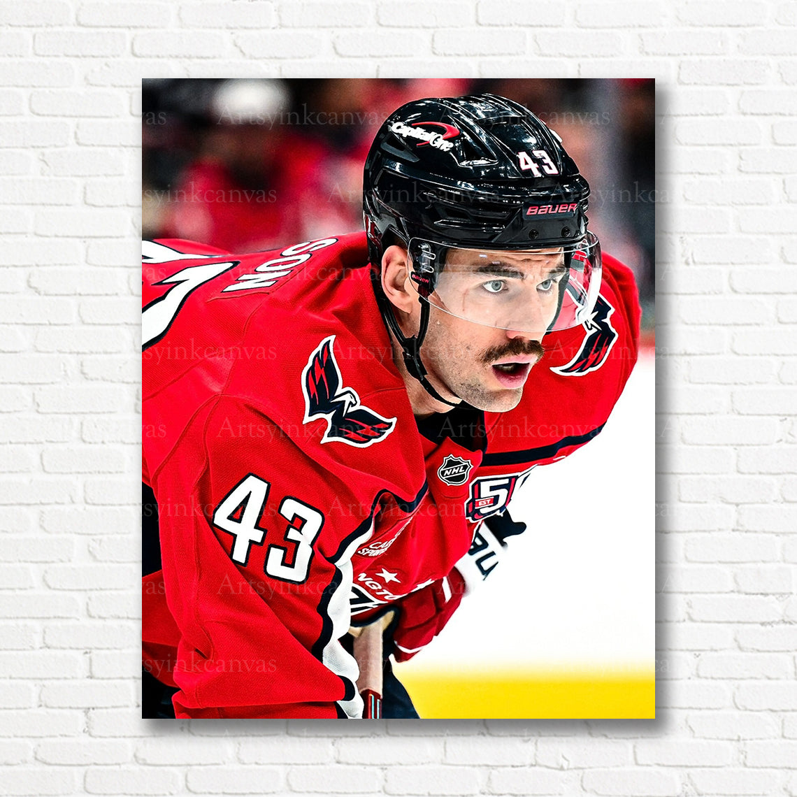 Tom Wilson Washington Capitals Movember canvas print