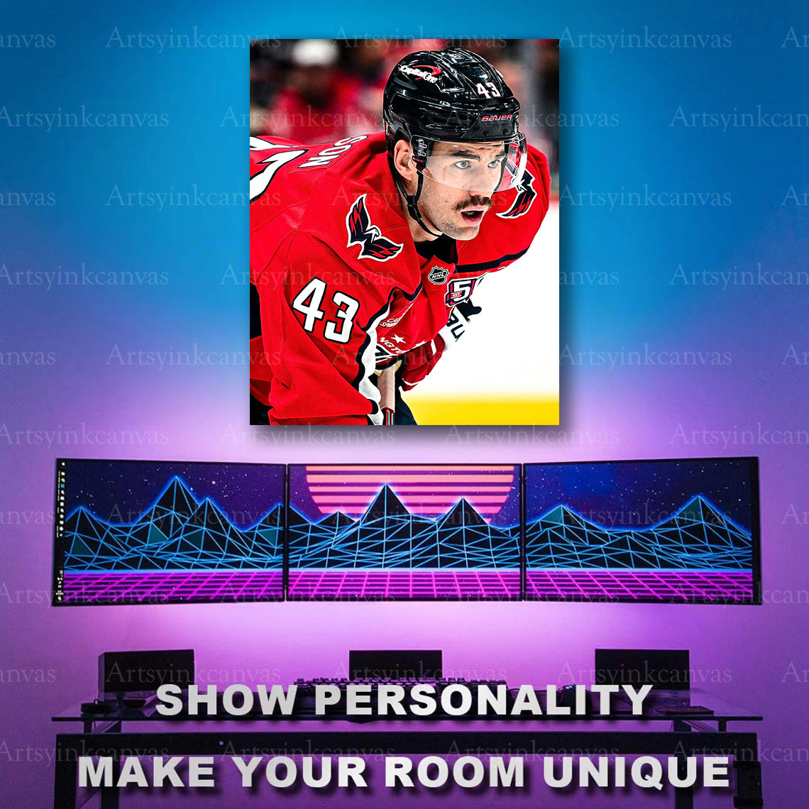 Tom Wilson hockey portrait artwork