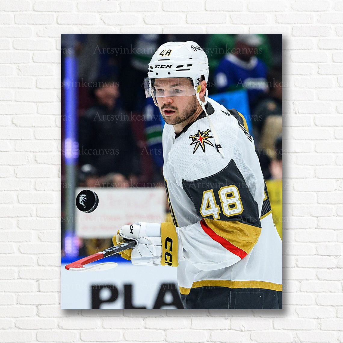 Tomas Hertl Vegas Golden Knights warmup canvas print