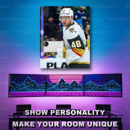 Tomas Hertl pregame warmup artwork