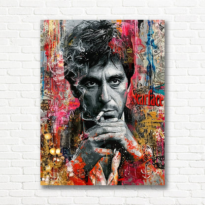 Tony Montana Scarface graffiti canvas print