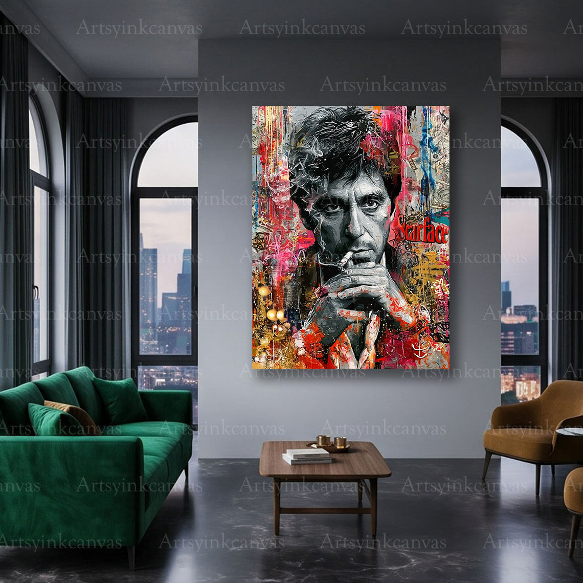 Tony Montana movie character canvas art