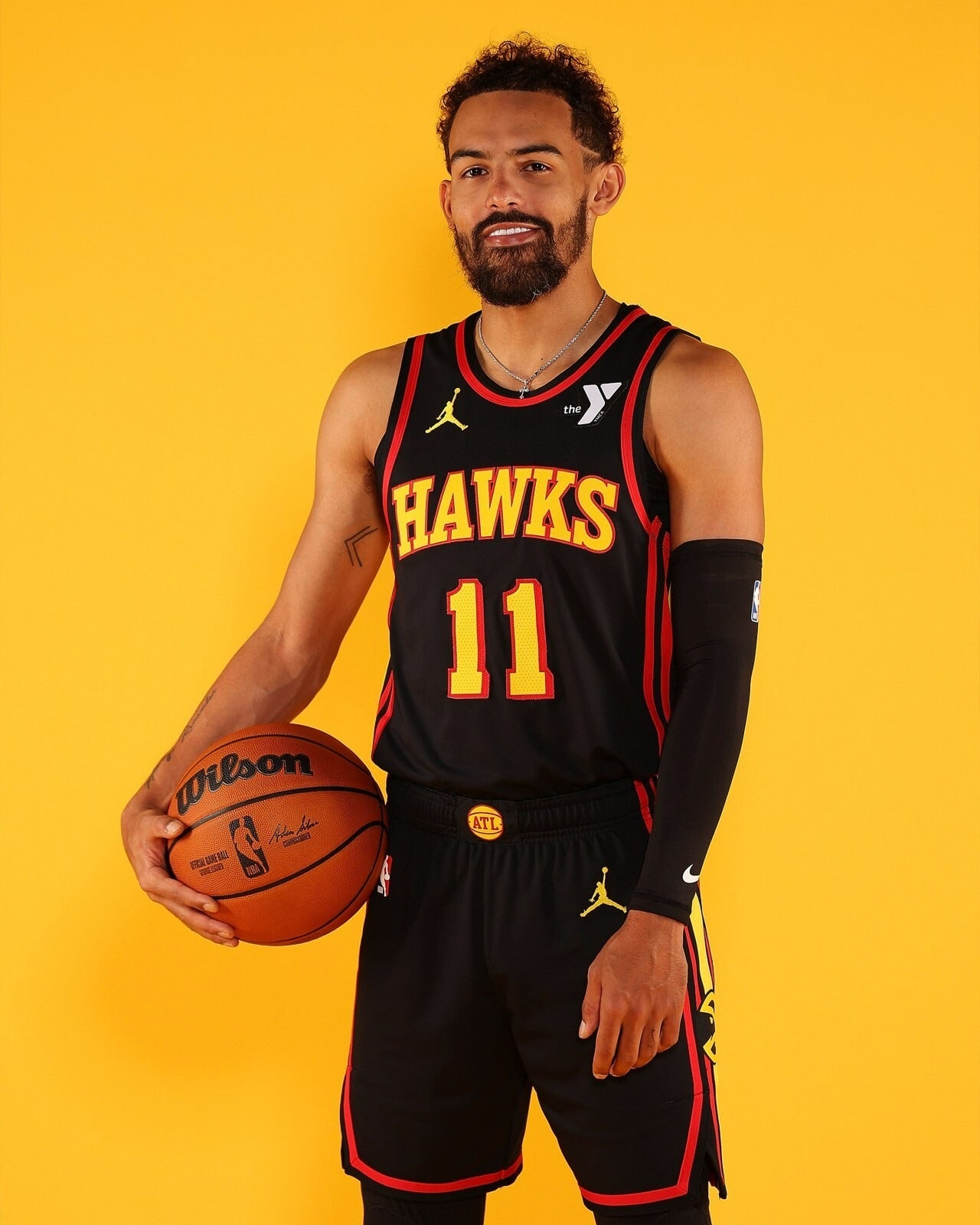 Trae Young studio pose Atlanta Hawks canvas wall art