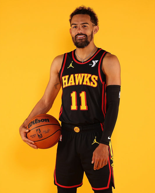 Trae Young studio pose Atlanta Hawks canvas wall art