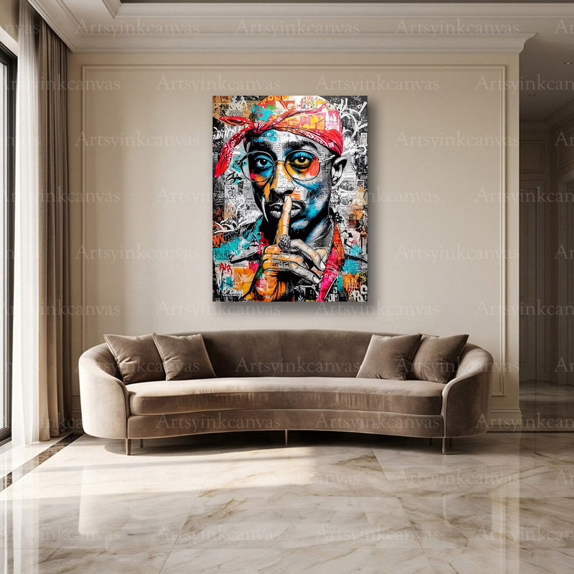 Tupac Shakur music legend urban wall decor artwork