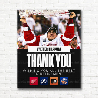 Valtteri Filppula NHL career retirement canvas print