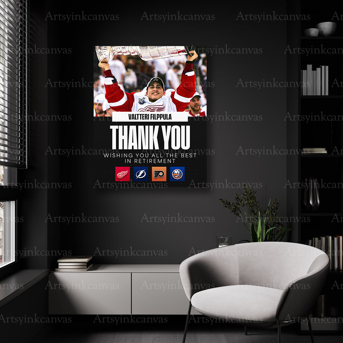 Valtteri Filppula hockey career tribute wall decor