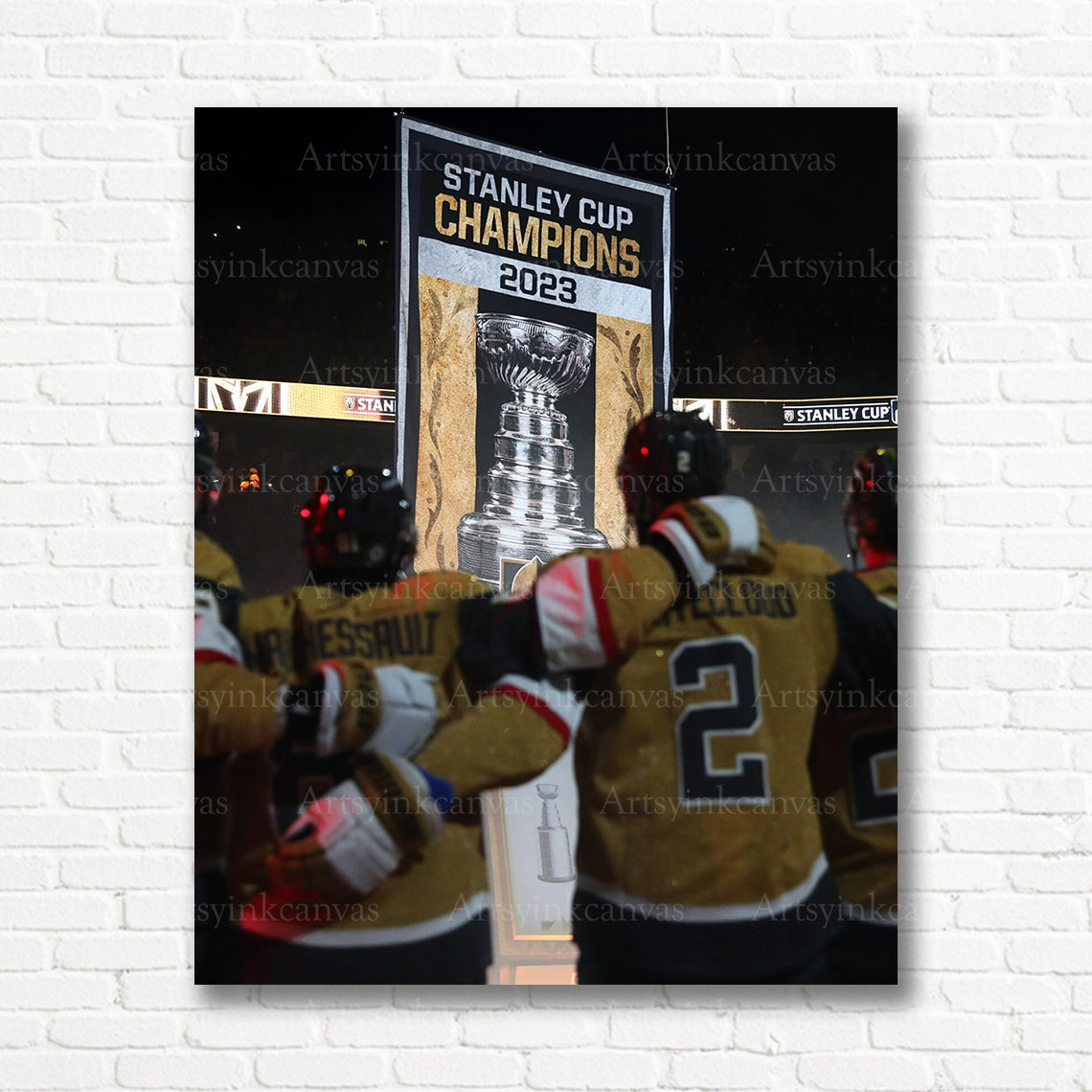 Vegas Golden Knights championship banner canvas print