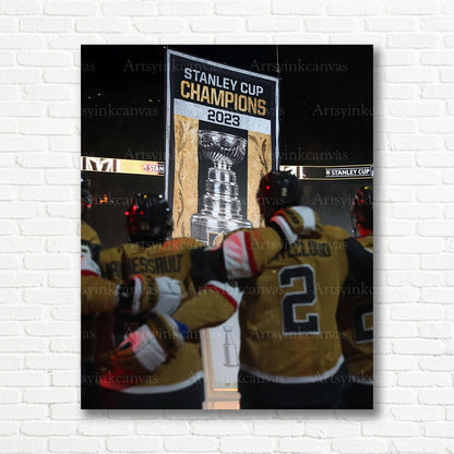 Vegas Golden Knights championship banner canvas print