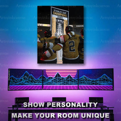 2023 Stanley Cup Champions banner artwork