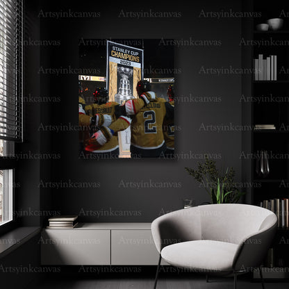 Golden Knights championship banner wall decor