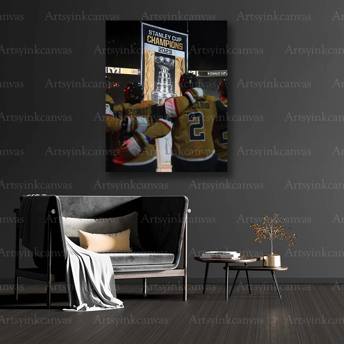 Vegas Golden Knights collector banner canvas art