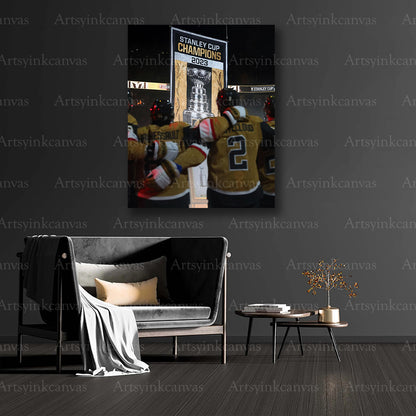 Vegas Golden Knights collector banner canvas art