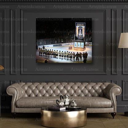 Premium Vegas Golden Knights Banner Night canvas print