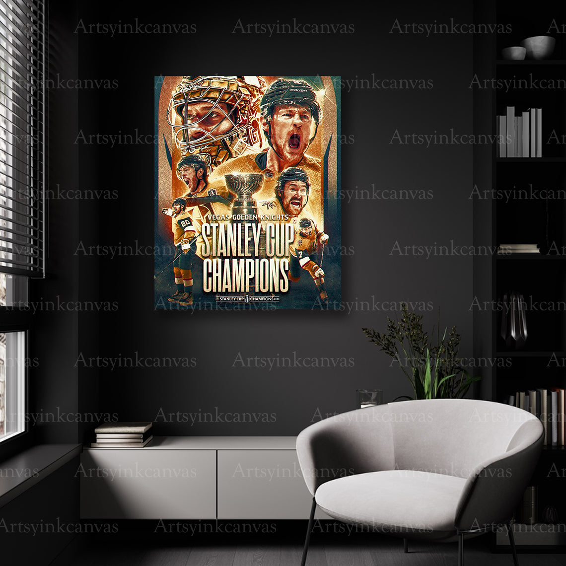 Stanley Cup Champions Golden Knights wall decor