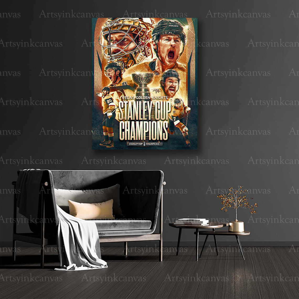 Vegas Golden Knights collector hockey canvas art