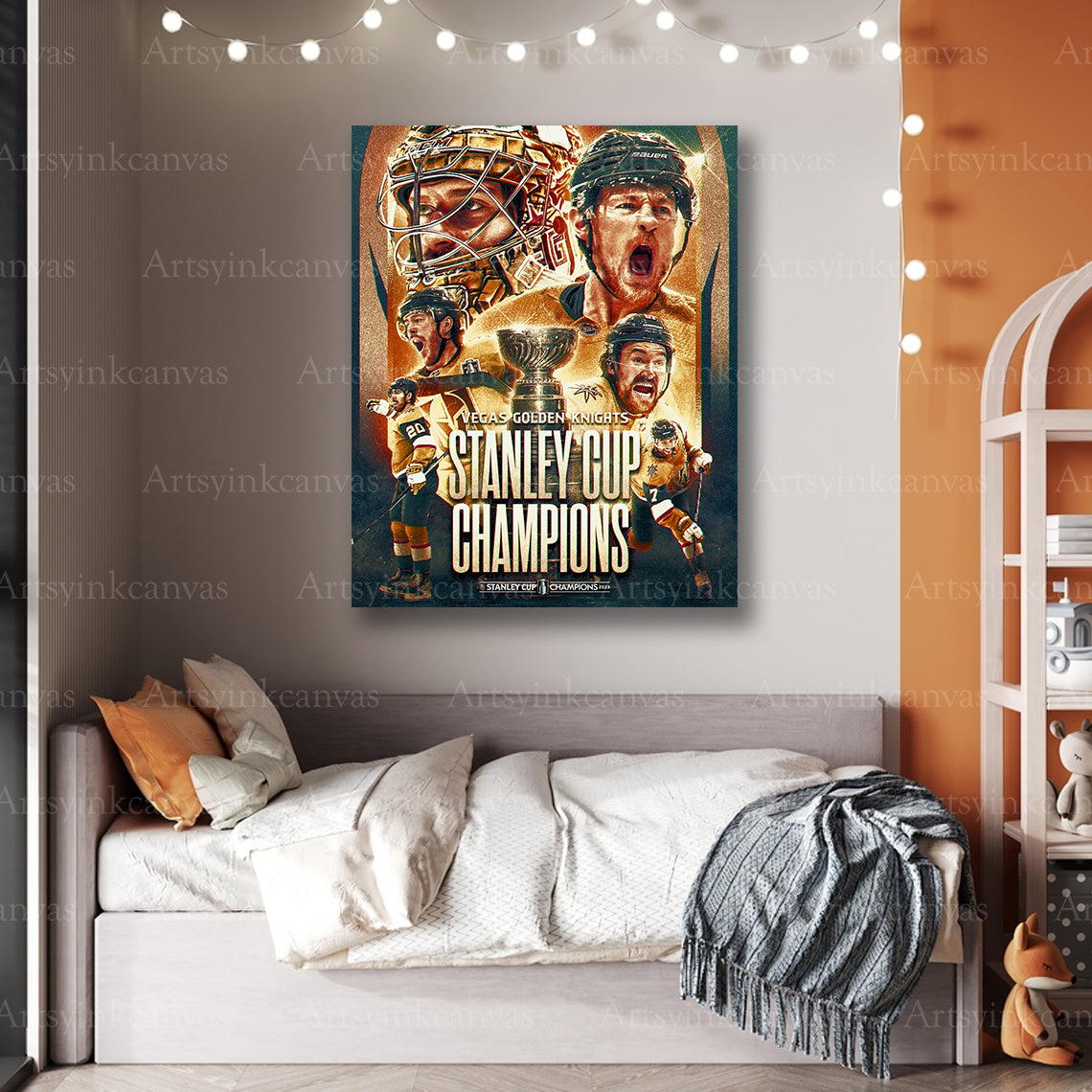 Premium Vegas Golden Knights championship canvas print