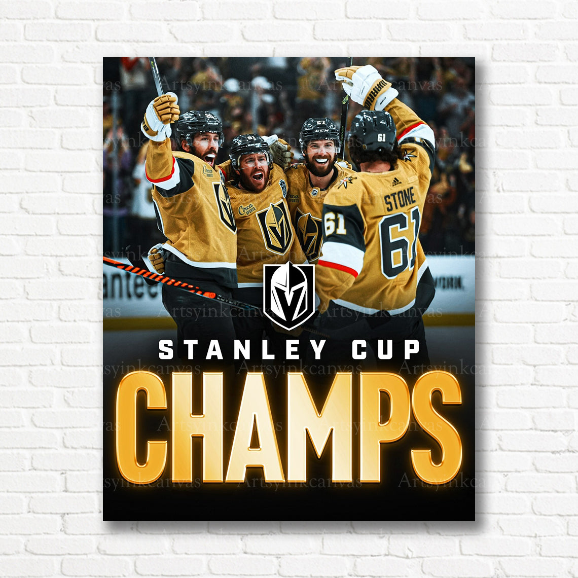 2023 Stanley Cup Champions Vegas Golden Knights collage canvas print