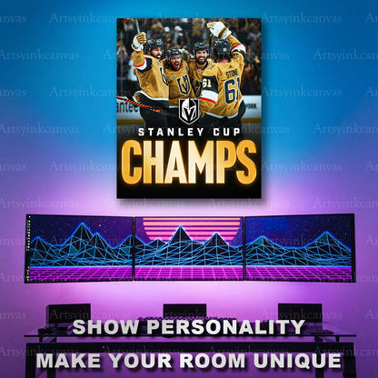 Vegas Golden Knights championship collage artwork
