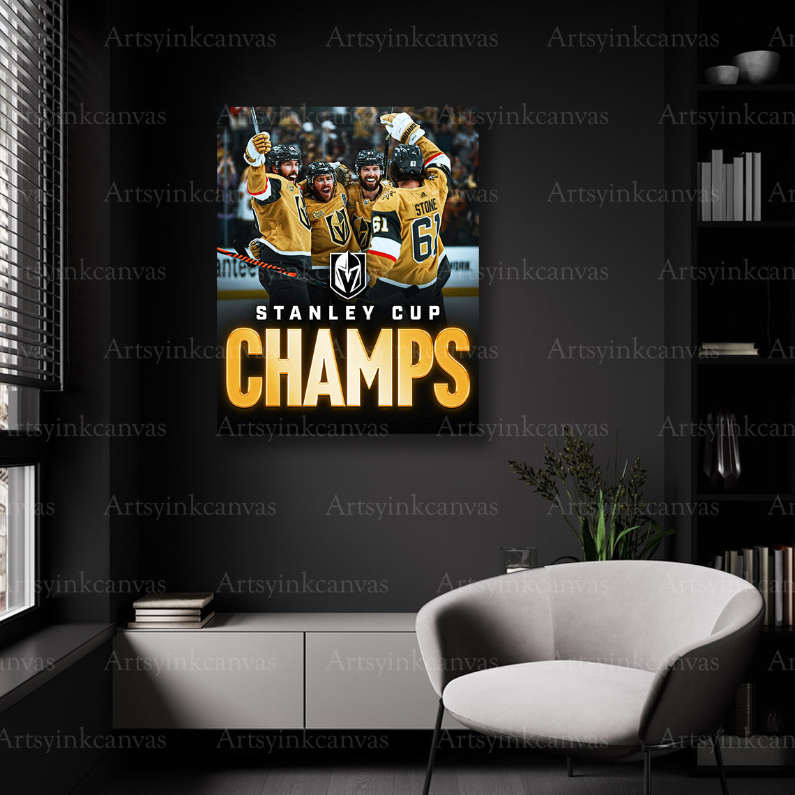 Stanley Cup Champions Golden Knights wall decor