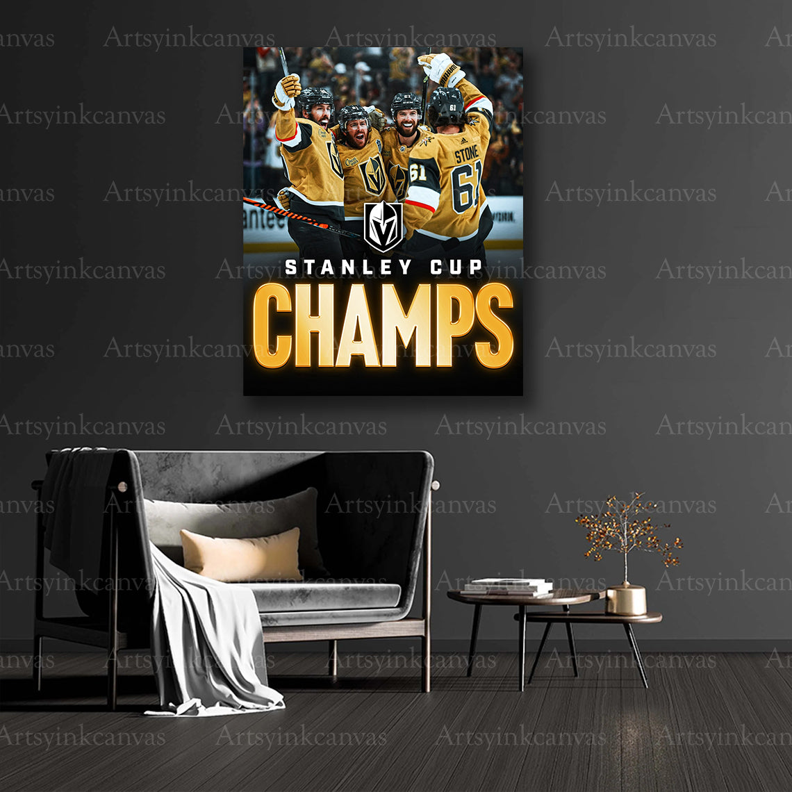 Vegas Golden Knights collector collage canvas art